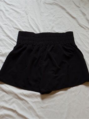 Black Women's High Waist Athletic Shorts